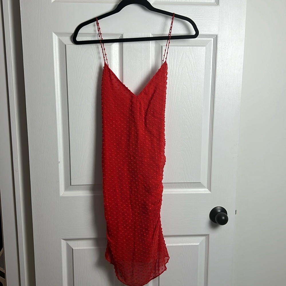 Alice & Olivia Red Polkadot Dress (Size 10)